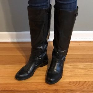 Alfani black leather boots
